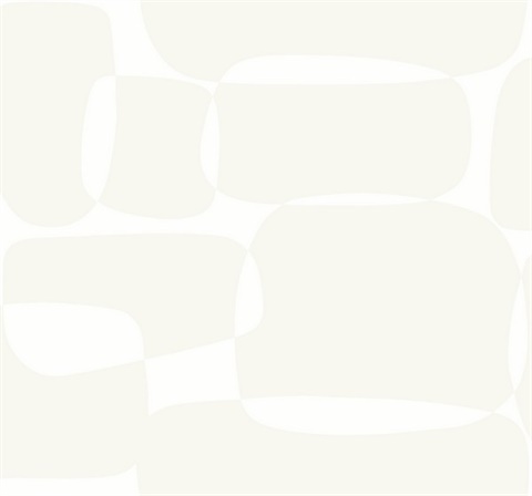Block White & Ivory Retro Wallpaper