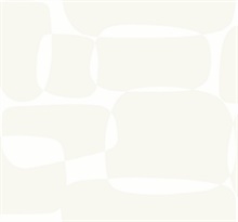 Block White & Ivory Retro Wallpaper