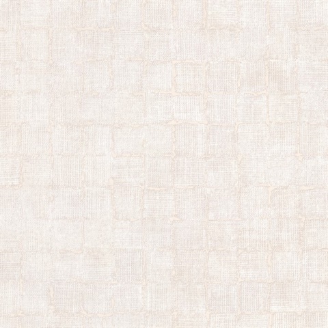 Blocks Cream Checkered Wallpaper