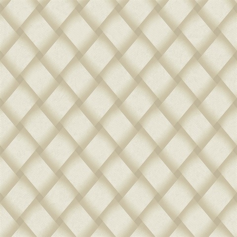 Blonde Bayside Large Basket Weave Wallpaper
