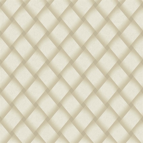 Blonde Bayside Large Basket Weave Wallpaper