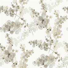 Blonde Watercolor Floral Blossom Fling Wallpaper