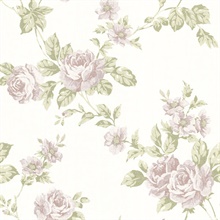 Bloom Mauve Floral Trail Wallpaper