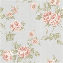 Bloom Pink Rose Trail Wallpaper