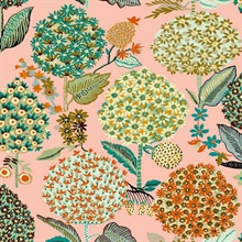 Blooming Bulbs Floral Posy Pink Peel and Stick Wallpaper