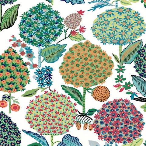 Blooming Bulbs Floral Summer Spritz Peel and Stick Wallpaper