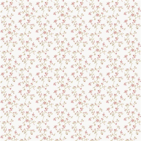 Blossom Branch Pink Wallpaper