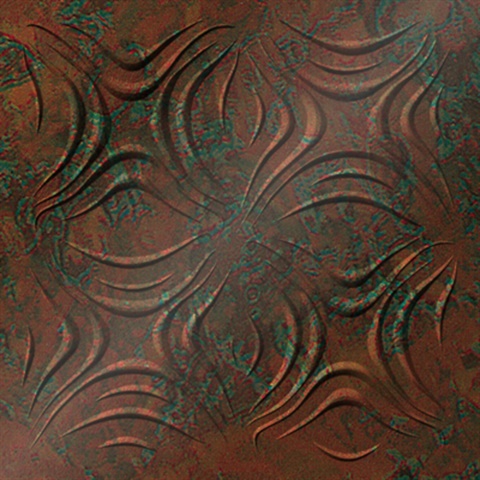 Blossom Ceiling Panels Copper Patina