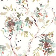 Blossom Season Pink & Beige Watercolor Branch Wallpaper