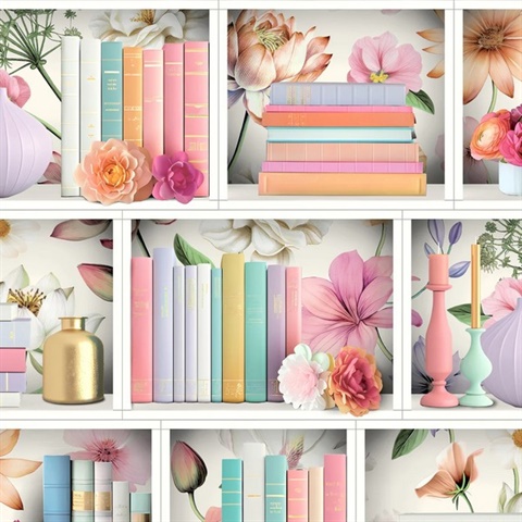 Blossom Shelves Mutli Wallpaper