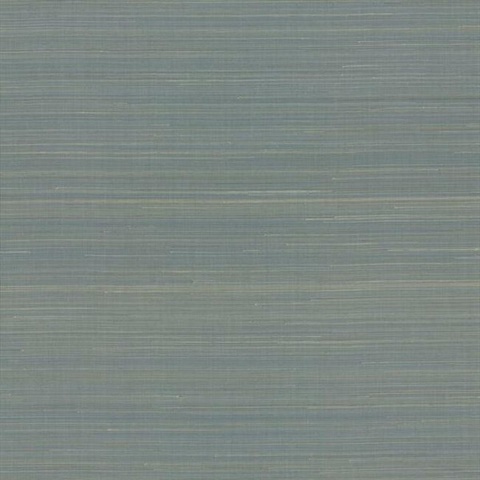 Blue Abaca Natural Textile Weave Wallpaper