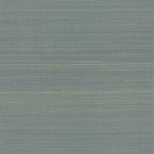 Blue Abaca Natural Textile Weave Wallpaper