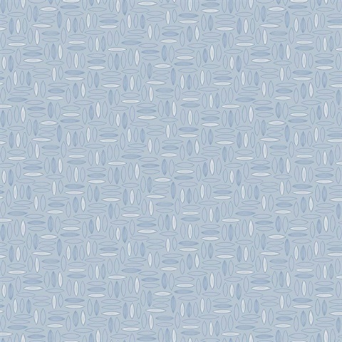 Blue Abstract Geometric Almond Shape Wallpaper