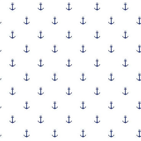 Blue Anchors Away Wallpaper