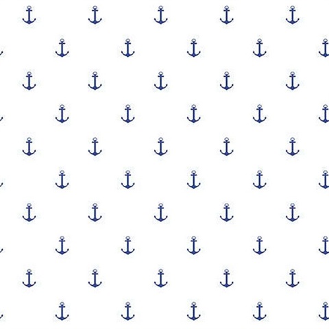 Blue Anchors Away Wallpaper