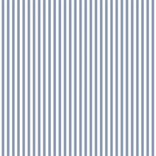 Blue and Denim Vertical 6mm Stripe Prepasted Wallpaper