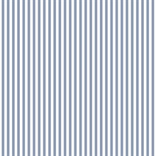 Blue and Denim Vertical 6mm Stripe Prepasted Wallpaper