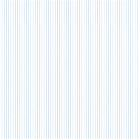 Blue and White Baby Stripe Prepasted Wallpaper