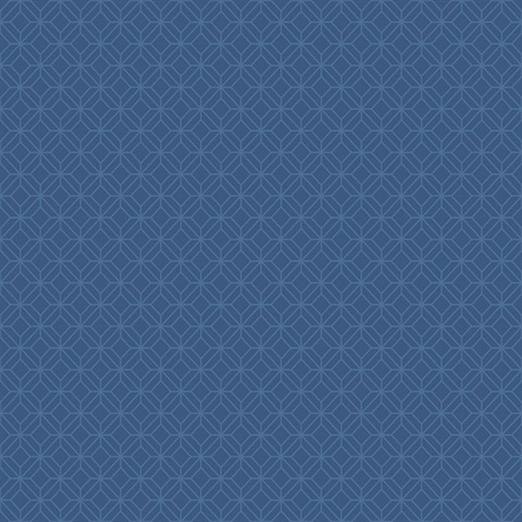 Blue Asian Lattice Wallpaper