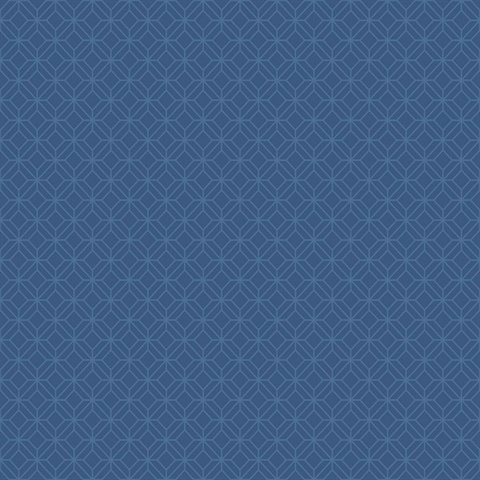 Blue Asian Lattice Wallpaper