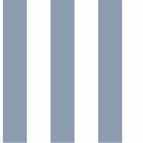 Blue Awning Stripe Wallpaper