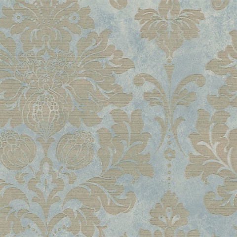 Blue Axbridge Damask