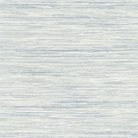 Blue Bahiagrass Horizontal Faux Grasscloth Wallpaper