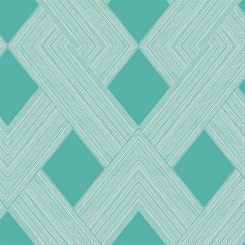 Blue Beveled Edge Geometric Wallpaper