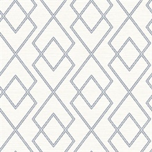 Blue Blaze Blue Trellis Wallpaper