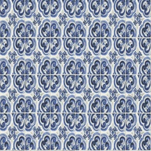 Blue Blu Mediterranean Tile Gaia Wallpaper