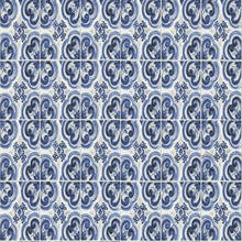 Blue Blu Mediterranean Tile Gaia Wallpaper