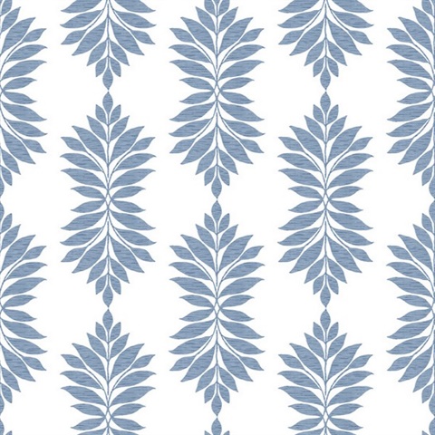 Blue Broadsands Botanica Leaves Wallpaper