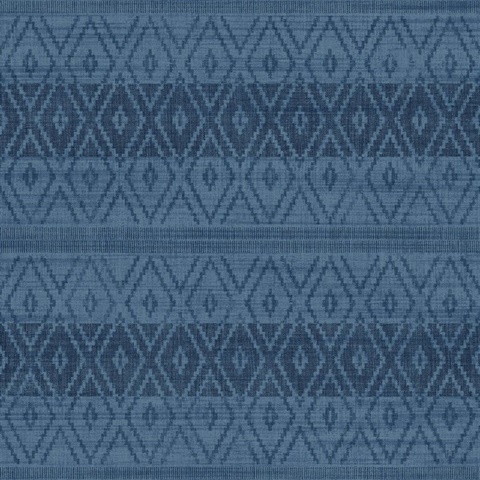 Blue Commercial Tribal Stripe Wallpaper