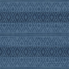 Blue Commercial Tribal Stripe Wallpaper