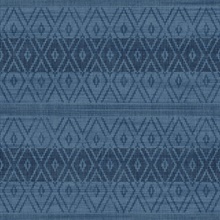 Blue Commercial Tribal Stripe Wallpaper