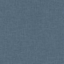 Blue Crosshatch Linen Wallpaper