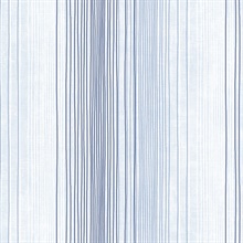 Blue, Denim and Soft Blue Random Stripe Prepasted Wallpaper