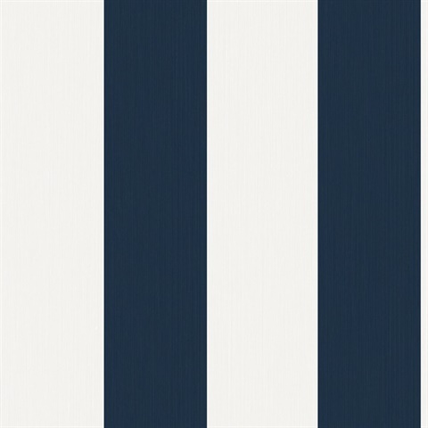 Blue Dylan Striped Natural Stringcloth Wallpaper