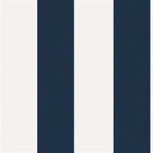 Blue Dylan Striped Natural Stringcloth Wallpaper