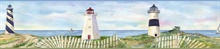 Blue Eugene Light Blue Coastal Lighthouse Portrait Border