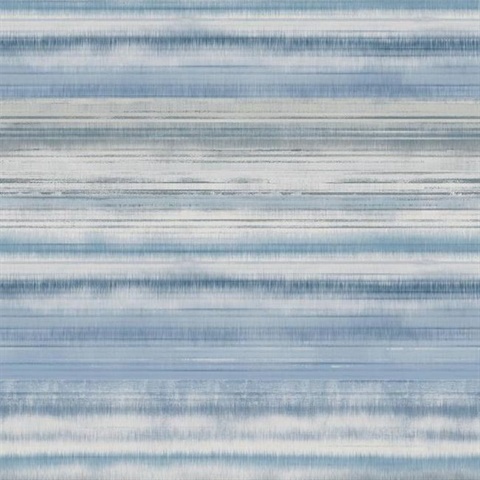 Blue Fleeting Horizon Horizontal Stripe Wallpaper