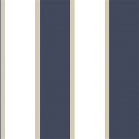 Blue Formal Stripe Wallpaper