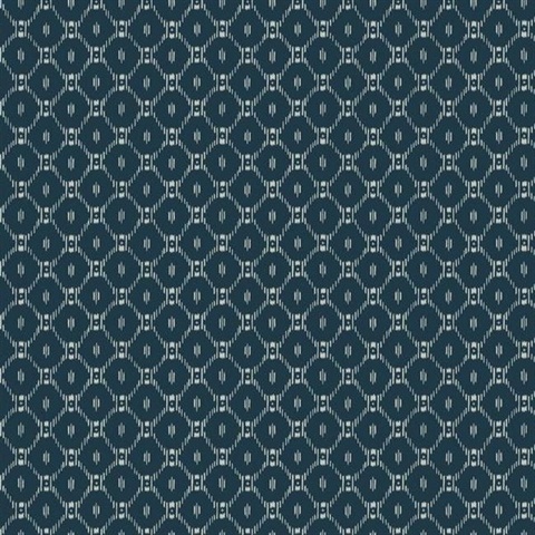 Blue Fretwork Wallpaper