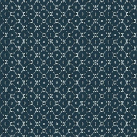 Blue Fretwork Wallpaper
