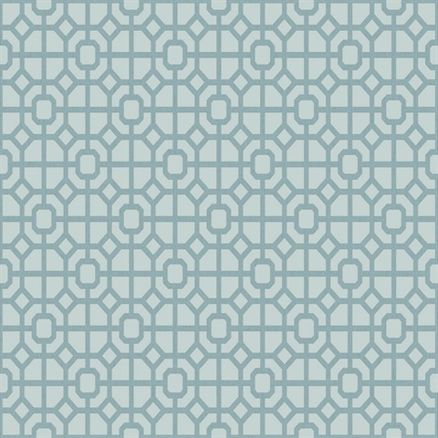 Blue Geometric Lattice Wallpaper