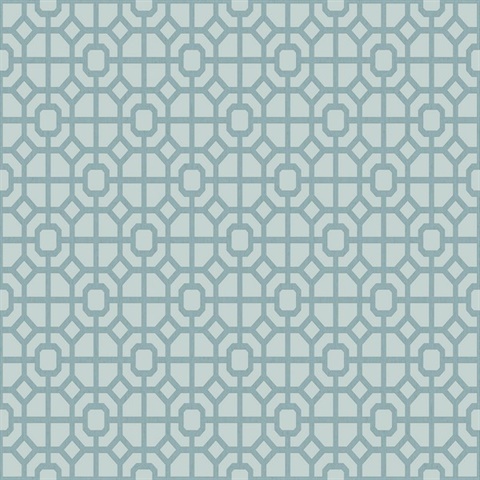 Blue Geometric Lattice Wallpaper