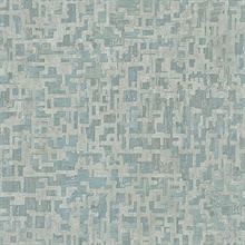 Blue Geometric Modern Maze Wallpaper