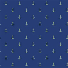 Blue & Green Anchors Away Wallpaper