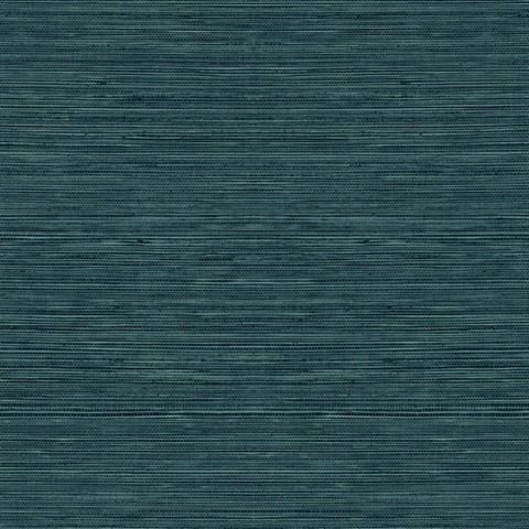Blue Green Textured Grasscloth Wallpaper
