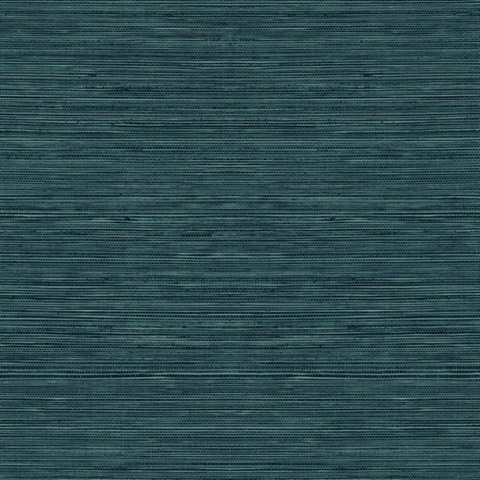 Blue Green Textured Grasscloth Wallpaper
